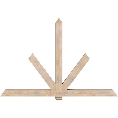 Ekena Millwork Kennewick Smooth Timber Gable Bracket, Douglas Fir, 96"W x 64"H x 5 1/2"D x 5 1/2"F, 16/12 Pitch GBW096X64X0606KEN00SDF